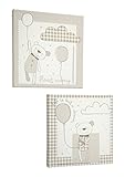 Mamas & Papas Night Time Hugs Canvas Pictures - Pack of 2
