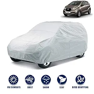 Kingsway Dust Proof Car Body Cover for Datsun Redi Go (Model Year : 2016 Onwards) (Silver Matty, Triple Stitched)