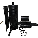 farmer grill gebraucht Halter für Fettbehälter, 2 Kammern: Grill + Räucherofen, Griffe mit Holz verkleidet