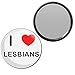 I Love Lesbians - 77mm Round Compact Mirror