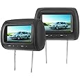 2pcs 7 in Wireless Control Adjustable Headrest LCD Video Player MP5 Display Black Car DVD Player Headrest Monitor