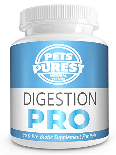 Pets Purest Naturel pour faciliter la Digestion chez, Chiens, Chats, Chevaux et Les Animaux domestiques (enzymes digestives sans Gluten, probiotiques et Bonnes bactéries) Glandes anales selles fermes
