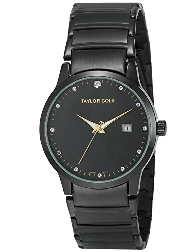 Taylor Cole Damen Quarz Armbanduhr XL Edelstahl Uhrband Datumanzeige TC022