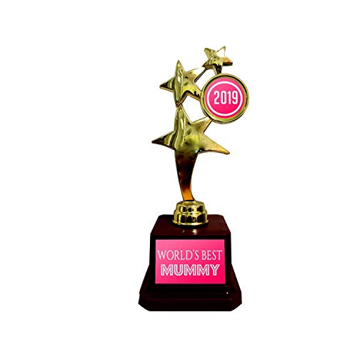 YaYa Cafe Worlds Best Mom Trophy 2019 Mummy Golden Star Award