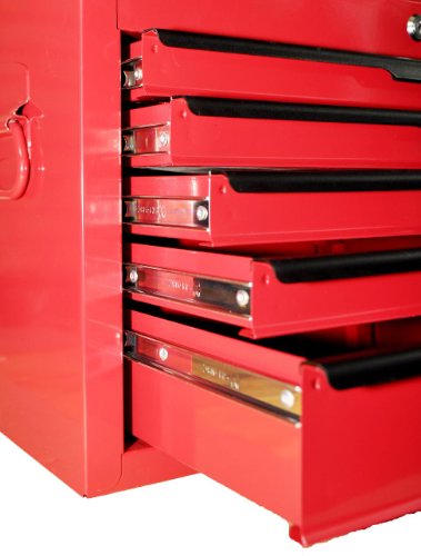 TNT-ProTools Werkzeugkoffer, Werkzeugbox, Werkzeugkiste, Angelkoffer, Werkzeugkasten 5 Schubladen, rot, 12010063 - 4