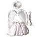 Produktbild Tinksky Kinder-Partei-Kostüm-Winkel-Flügel-Ballettröckchen-Rock-gesetzte Stirnband-Stab-Mädchen-feenhafte Kleid-Ausstattung für Halloween-Weihnachtsfest 4pcs / set (Engel)