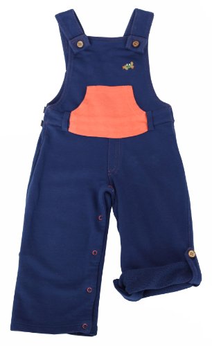 Green Nippers Baby Boy's Organic Cotton Dungarees with Roll Up Legs Dungarees Blue 3 - 6 Months