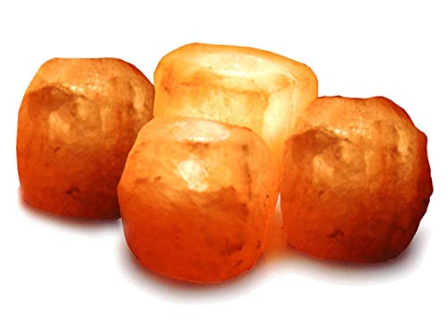 GEOFOSSILS® Portavelas de sal del Himalaya, 4 unidades