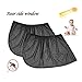 Produktbild FACAI&SU Auto Fenster Sonnenblende Universelle Auto-Sonnen-Schutz Anti-Mücke UV Schutz für Kinder Baby Pets,Autos,Einfach zu Verwenden 2 Stück schwarz,Rear115x50cm43x20inch