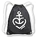 Produktbild Astra Herzanker Rucksack-Turnbeutel, schwarz, 100% Baumwolle,für Männer & Frauen, Geschenk-Ideen aus St. Pauli