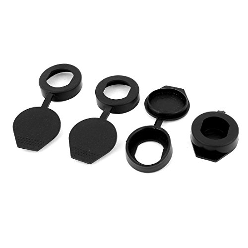 Preisvergleich Produktbild Sourcingmap® Schlüsselanhänger aus Kunststoff Panel Cam Lock Staub Cover Wasserdicht Caps Schwarz 4