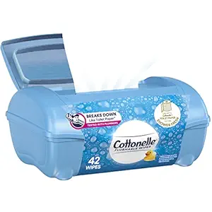 Kimberly-Clark Cottonelle Fresh Flushable Moist Wipes Tub,42ct