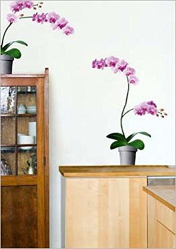 1art1 39978 Blumen – Orchidee In Pink Wand-Tatoos Aufkleber Poster-Sticker (70 x 50 cm) - 2