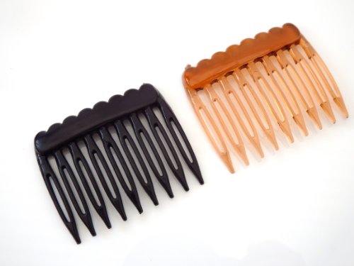 Small plastic Hair Comb hair slide millinery / bridesmaid / Bridal child's (Black)