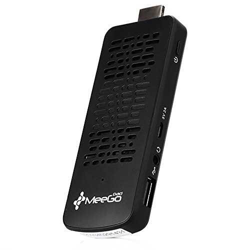 MeeGoPad T05 smart Cooling Fan Version Licensed Windows 10 Mini PC,Intel Atom Baytrail CPU 2GB RAM/32G Storage WIFI 802.11b/g/n Bluetooth 4.0 TV BOX Small Compute Stick -Black