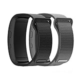 ◆ 【Hohe Qualität】: Strapazierfähiges Samsung Gear Fit 2-Armband - Hochwertiges Silikonmaterial, das strapazierfähig und weich ist, über Ihr Handgelenk, verbessert die Luftzirkulation, ist wasserdicht und komfortabel.