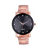 DOGZI Herren Armbanduhr, Uhren Sport Uhr Luxus Armbanduhren - Quarz Sport Edelstahl Zifferblatt Edelstahlband Armbanduhr (Rose Gold)