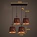 Produktbild XP Kronleuchter-Solid Wood Eimer Form Kronleuchter Retro Nostalgie 3 Halter \ 4 Inhaber \ 5 Holder \ 6 Halter Lampen Wohnzimmer Restaurant Themen Bar Café Beleuchtung,4B Halter