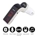 Produktbild Auto FM Bluetooth Transmitter Sender,Techken Car Transmitter Empfänger Wireless Aux Radio Adapter FM Gerät mit 1 USB KFZ Ladegerät Handy Freisprecheinrichtung Lautsprecher für MP3 Phone