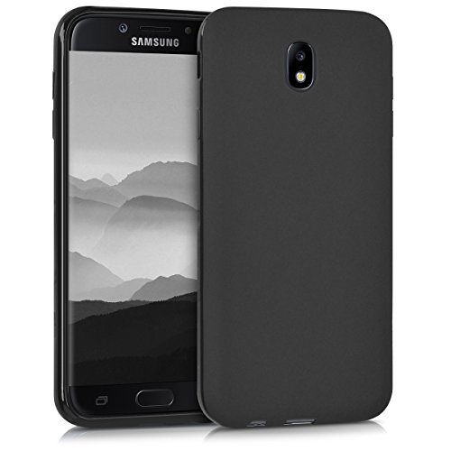 kwmobile Funda para Samsung Galaxy J7 (2017) DUOS - Carcasa para móvil en [TPU Silicona] - Protector [Trasero] en [Negro Mate]