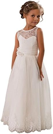 Pnehewery 2018 A-Line Long Sleeveless Flower Girl Dresses Girls First Communion Party Dresses