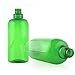 3PCS 500ml/16.6OZ Refillable Empty PET Plastic Green Pump Bottles Jars with Pump Tops for Makeup Cosmetic Bath Shower Toiletries Liquid Containers Leak Proof Portable Travel Accessories