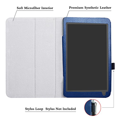 Archos 101b Oxygen hülle,Mama Mouth Folding Ständer Hülle Case mit Standfunktion für 10.1″ Archos 101b Oxygen Android 6.0 Tablet PC,Blau - 4