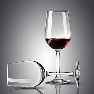 Syanka Premium Wine Glasses Set of 2 Ideal for White or Red Wine Glass, Non-Lead Crystal Clear, 360 ML