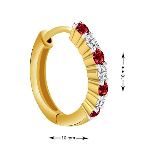 ValaGo 18k Gold Plated Saniya Nose Ring (Bali) for Women & Girls