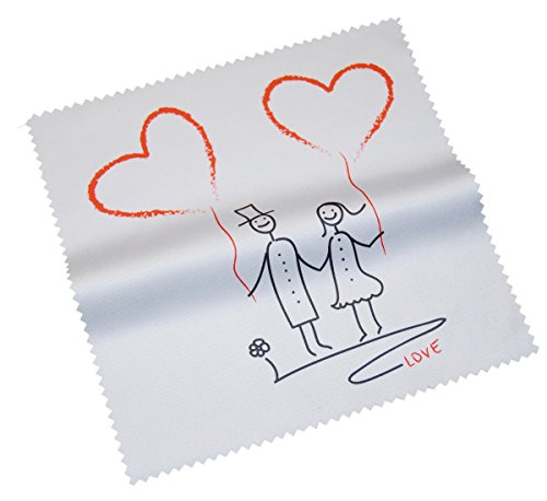Brillenputztücher / Displaytuch Love-Set aus Microfaser im 3er Pack für Brille, Iphone, Ipad - 4