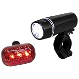 Bike lights BV Bicycle Light Set, Super Bright Cycling Front and Rear lights, 5 LED Headlight, 3 LED Taillight, 3 Light Modes, Quick-Release