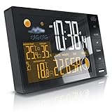 Der Außensender bietet bis zu 100 m Reichweite (bei freier Fläche). Bis zu 3 Sensoren lassen sich mit der Basisstation koppeln.