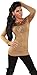 Enzoria Women's Pencil Plain Long Sleeve Dress -  Brown - Caramel - One size
