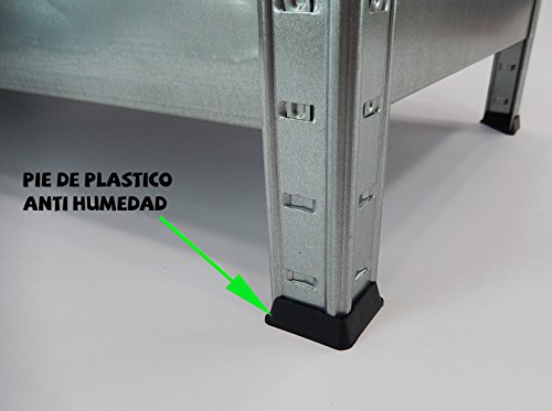 Metallregal 180 x 90 x 40 mit 5 Metallböden drutal weiß oder verzinkt, silber - 4