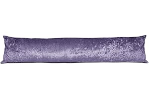LANCASHIRE TEXTILES LIMITED MANUFACTURERS OF QUILTS, PILLOWS AND HOMEWARES Luxury Crushed Velvet Door Draught Excluder Sausage Perfect For Retaining Heat in Colder Winter Months – Grape Purple