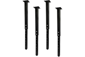 Jahof Adjustable Table Legs 60-100cm, Metal Desk Legs with Screws, Telescopic Furniture Legs for Tabletop, DIY Desk, Home, Office, Set of 4 (Black)