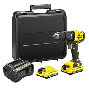 STANLEY FATMAX SBD710D2K-B1 13 mm Cordless Brushless Drill Machine Driver, 1900 RPM, 60 Nm Torque, Li-ion Batteries - 20V 2.0Ah with Charger, Kit Box, 2 Speed Gearbox, 2 Years Warranty