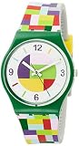 Swatch Damen Analog Quarz Uhr mit Silikon Armband GG224