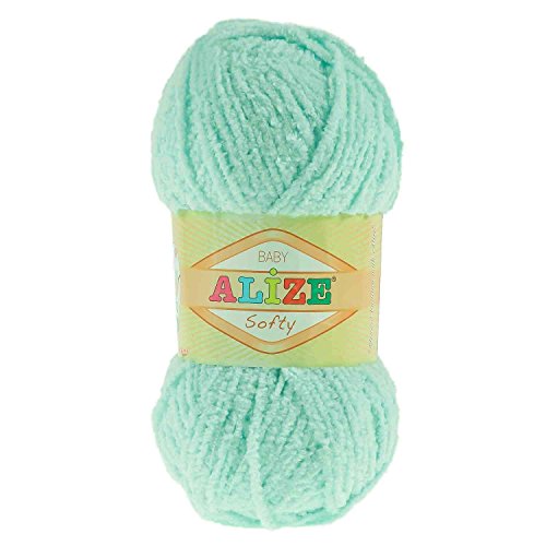 10 x 50g Kuschelgarn Kuschelwolle SOFTY by ALIZE #669 helltürkis - 2