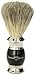 Edwin Jagger Pure Badger Shaving Brush - Imitation Ebony Handle with Nickel Plated Collar and End Cap