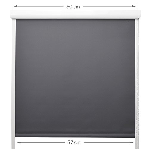 Sol Royal® Kassettenrollo SolReflect 60x175cm anthrazit Thermorollo – seitliche Führungsschienen – ohne Bohren - 3