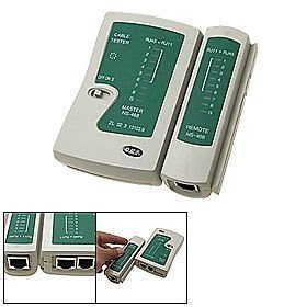 Racksoy – Cable Tester + Crimpzange Crimp-100 RJ45 CAT5 Cat5e Connector Stecker Werkzeug-Set - 2