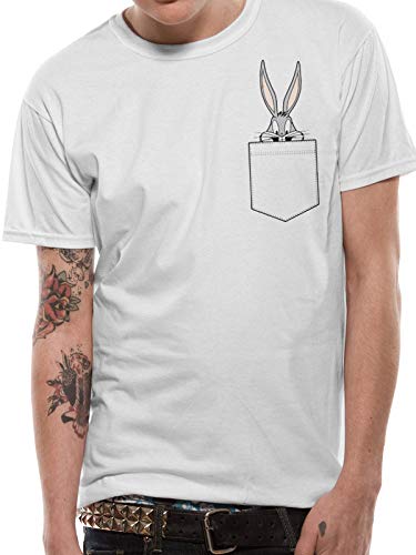 Preisvergleich Produktbild T-Shirt (Unisex-L) Bugs Pocket (White)