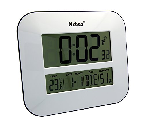 Preisvergleich Produktbild Mebus Unisex Wanduhren Digital weiß 41247