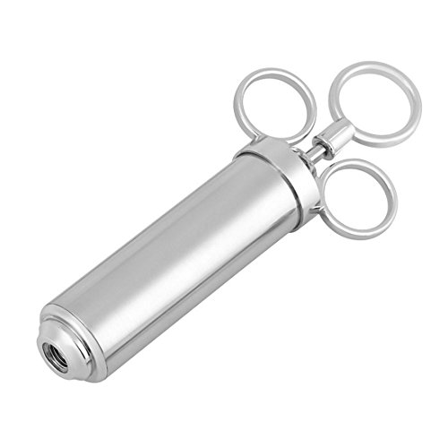 Edelstahl Bratenspritze Set – SODIAL(R)Bratenspritze Marinier spritze 60 ml mit 2 Nadeln fuer Rind, Huhn, Gebaeck mit Marmelade zu marinieren - 2