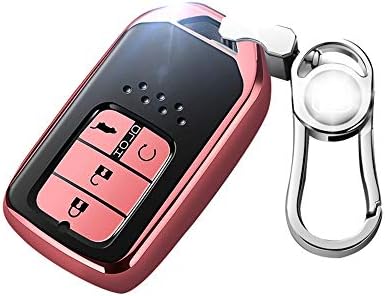 Lieyliso Honda Key Fob Cover Full Protection Key Fob Case with Key Chain Compatible Remote Control Smart Accord CIVIC JADE CRIDER XRV AVANCIER CRV (Color : Pink, Style : Original)