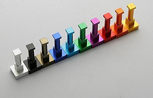LiebHome 10 Stück Bunt Space Aluminium Haken Kleiderhaken / handtuchhaken / Wandhaken für Bad und Küche / Schöne Hut Haken / Mantelhaken / Handtuchhalter/ Wasserdicht und Rostfrei - 2