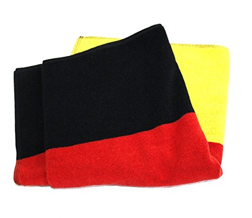 Badetuch Deutsche Flagge, Deutschland Fahne Frottee Handtuch schwarz rot gelb gestreift hochwertig eingewebt lange Lebensdauer - 2