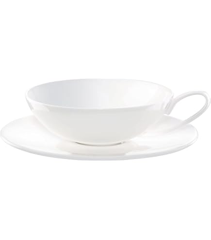 Thomas Medaillon Tee-Untertasse In Weiß – Mikrowellen- Und Spülmaschinengeeignet
