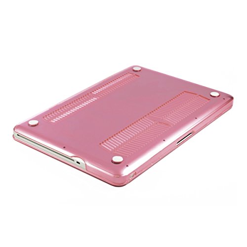 kwmobile Crystal Hülle für Apple MacBook Pro 13″ (ohne Retina) Hard Case – dünne durchsichtige transparente Schutzhülle Cover Tasche Pink Transparent - 2